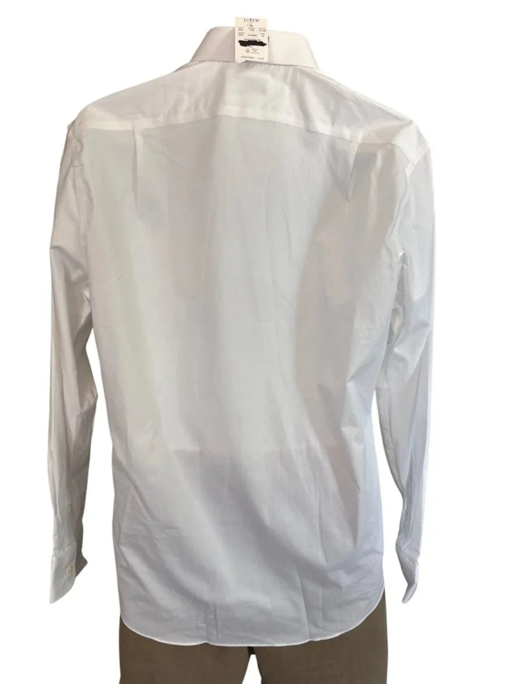 J Crew Mens Wrinkle-Free Dress Shirt~Size M 15-15.5~White Slim Fit NWT L17 25
